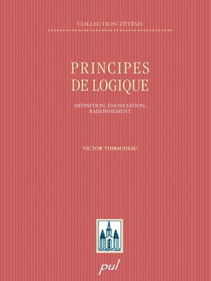 cover image of Principes de logique